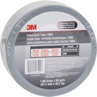 1900 Value Duct Tape, 5.8 mils, Silver, 48 mm (2") x 5.7 m (18.7') Absolute Business Supply