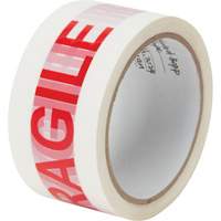 "Fragile" Box Sealing Tape, Hot Melt Adhesive, 2 mils, 48 mm (2") x 100 m (328') Absolute Business Supply