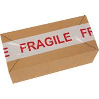 "Fragile" Box Sealing Tape, Hot Melt Adhesive, 2 mils, 48 mm (2") x 100 m (328') Absolute Business Supply
