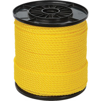 1/4" Yellow Twisted 3-Strand Rope, Polypropylene, 550' Absolute Business Supply