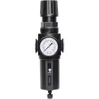 Manual Drain Filter/Regulator with Standard Bowl Modulair 300, 1/4" NPT, 150 PSI, 5.1 fl. oz. Capacity Absolute Business Supply