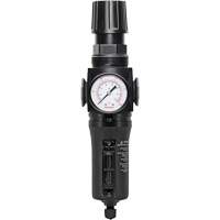 Manual Drain Filter/Regulator with Metal Bowl Modulair 300, 1/4" NPT, 250 PSI, 5.1 fl. oz. Capacity Absolute Business Supply