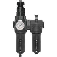 Filtre + r&eacute;gulateur + lubrificateur &agrave; drain manuel avec bol en m&eacute;tal et manom&egrave;tre Modulair 400, 1/2" NPT Absolute Business Supply