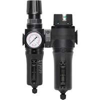 Manual Drain Filter, Regulator & Coalescing Filter with Metal Bowl Modulair 300, 1/4" NPT, 250 PSI, 5.1 fl. oz. Capacity Absolute Business Supply
