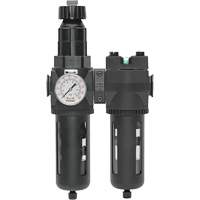 Manual Drain Filter, Regulator & Coalescing Filter with Standard Bowl Modulair 400, 1/4" NPT, 150 PSI, 9.1 fl. oz. Capacity Absolute Business Supply