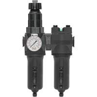 Manual Drain Filter, Regulator & Coalescing Filter with Metal Bowl Modulair 400, 1/4" NPT, 200 psi, 9.1 fl. oz. Capacity Absolute Business Supply