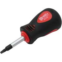 Square Recess Stubby Screwdriver, #2 Tip, Round, 3-1/4" L, Cushion Grip Handle Absolute Business Supply