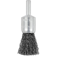 Brosse &agrave; fils cr&ecirc;p&eacute;s mont&eacute;e sur mandrin E050-12, 1/2", Fils 0,012", Tige 1/4" Absolute Business Supply