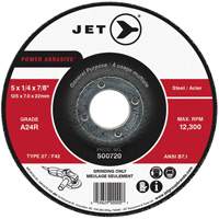 Meule abrasive motoris&eacute;e A24R, 4-1/2" x 1/4", Arbre 7/8", Type 27 Absolute Business Supply