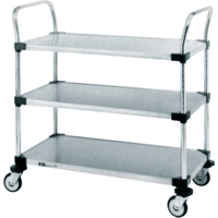 Chariots utilitaires pour service r&eacute;gulier, 2 Tiers, 24" la x 39" h x 24" p, Capacit&eacute; 500 lb Absolute Business Supply