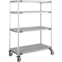 MetroMax i&reg; Stem Caster Cart, 4 Tiers, 18" x 69" x 36", 900 lbs. Capacity Absolute Business Supply