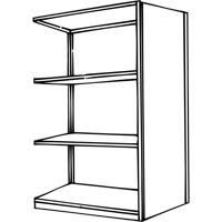 &eacute;l&eacute;ment de rayonnage Interlok, Acier, Sans boulons, Ajout, 36" la x 76" h x 24" p Absolute Business Supply