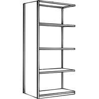 &eacute;l&eacute;ment de rayonnage Interlok, Acier, Sans boulons, Ajout, 36" la x 100" h x 24" p Absolute Business Supply