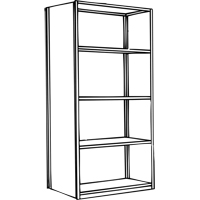 &eacute;l&eacute;ment de rayonnage Interlok, Acier, Sans boulons, De base, 36" la x 100" h x 24" p Absolute Business Supply