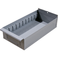 Interlok Boltless Shelving Shelf Box, Steel, 5-5/8" W x 18" D x 4-3/4" H, Grey Absolute Business Supply