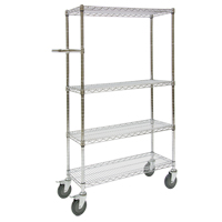 Chariots &agrave; pousser, Chrom&eacute;, 30" x 60" x 14", Capacit&eacute; 800 lb Absolute Business Supply