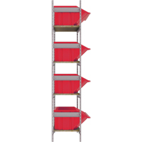 &eacute;tag&egrave;res larges avec bacs g&eacute;ants en plastique, Acier, Sans boulons, Capacit&eacute; 800 lb, 66" la x 72" h x 18" p Absolute Business Supply