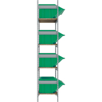 &eacute;tag&egrave;res larges avec bacs g&eacute;ants en plastique, Acier, Sans boulons, Capacit&eacute; 800 lb, 66" la x 72" h x 18" p Absolute Business Supply