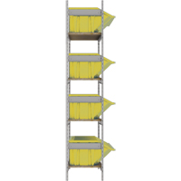 &eacute;tag&egrave;res larges avec bacs g&eacute;ants en plastique, Acier, Sans boulons, Capacit&eacute; 800 lb, 66" la x 72" h x 18" p Absolute Business Supply