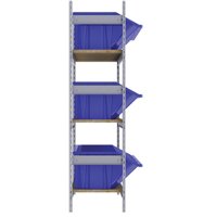 &eacute;tag&egrave;res larges avec bacs g&eacute;ants en plastique, Acier, Sans boulons, De base, 66" la x 60" h x 18" p Absolute Business Supply