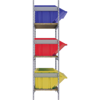 &eacute;tag&egrave;res larges avec bacs g&eacute;ants en plastique, Acier, Sans boulons, Capacit&eacute; 800 lb, 66" la x 60" h x 18" p Absolute Business Supply