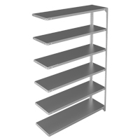 Shelving Unit, Galvanized Steel, Slotted Angle, Add-On, 48" W x 72" H x 15" D Absolute Business Supply
