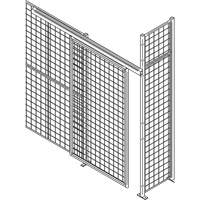 Porte &agrave; glissi&egrave;re robuste pour cloison en treillis m&eacute;tallique, 4' la x 8' h Absolute Business Supply