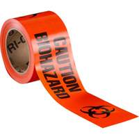 Ruban pour barricade, Anglais, 3" la x 200' lo, 3 mils, Noir/orange Absolute Business Supply