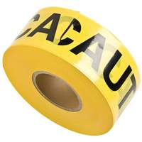 Rubans pour barricades, Anglais, 3" la x 1000' lo, 3 mils, Noir sur jaune Absolute Business Supply