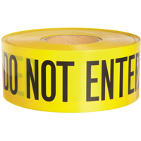 Rubans pour barricades, Anglais, 3" la x 1000' lo, 3 mils, Noir sur jaune Absolute Business Supply