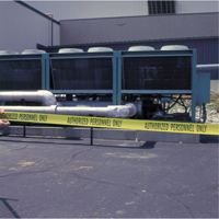 Rubans pour barricades, Anglais, 3" la x 1000' lo, 2 mils, Noir sur jaune Absolute Business Supply