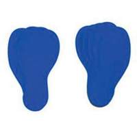 Floor Marking Labels, Footprint, 12" L x 3.75" W, Blue, Vinyl Absolute Business Supply