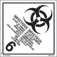 &eacute;tiquettes d'exp&eacute;dition TMD, Classe 6,2, Substances infectieuses, Papier Absolute Business Supply