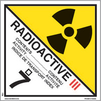 &eacute;tiquettes d'exp&eacute;dition TMD, Classe 7, Radioactif III, Papier Absolute Business Supply