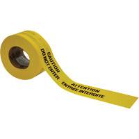 Barricade Tape, Bilingual, 3" W x 1000' L, 3.5 mils, Black on Yellow Absolute Business Supply