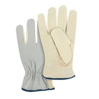 Gants de conducteur &agrave; dos fendu, T-Grand, Paume en Cuir fleur de vache Absolute Business Supply