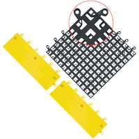 Carrelage no 560 ErgoDeck , PVC, 1-1/2' la c, 1-1/2' lo, 7/8" &eacute;paisseur, Noir Absolute Business Supply