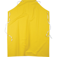 Flame Resistant Aprons, Polyester/PVC, 48" L x 36" W, Yellow Absolute Business Supply