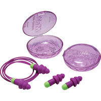 Bouchons d'oreilles r&eacute;utilisables Rockets, Avec cordon, Vrac - &eacute;tui en plastique, 27 dB NRR, Taille unique Absolute Business Supply