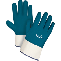 Heavyweight Safety Cuff Gloves, 11/2X-Large, Nitrile Coating, Cotton Shell Absolute Business Supply