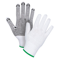 Gants tricot&eacute;s &agrave; pois, Poly/coton, Un c&ocirc;t&eacute;, Calibre 7, Moyen Absolute Business Supply