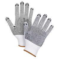 Gants tricot&eacute;s deux c&ocirc;t&eacute;s &agrave; pois, Poly/coton, Deux c&ocirc;t&eacute;s, Calibre 7, Grand Absolute Business Supply