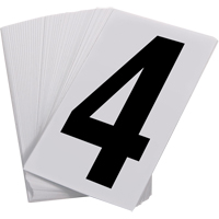 Pressure Sensitive Numbering, 4, 3-1/2" H, Black on White Absolute Business Supply