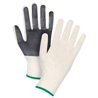 Gants en tricot &agrave; paume enduite, Poly/coton, Un c&ocirc;t&eacute;, Calibre 7, Moyen Absolute Business Supply