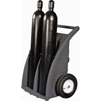 Chariots doubles pour bouteilles, Roues Caoutchouc, Base de 23" la x 12" lo, 500 lb Absolute Business Supply