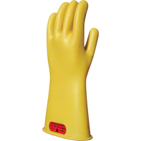 Yellow Natural Rubber Insulating Gloves, ASTM Class 0, Size 8, 14" L Absolute Business Supply