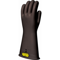 Black Natural Rubber Insulating Gloves, ASTM Class 2, Size 8, 14" L Absolute Business Supply