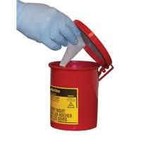 Mini bidons pour d&eacute;chets huileux pour dessus d'&eacute;tabli, Homologu&eacute; FM, 0,45 gal. US, Rouge Absolute Business Supply