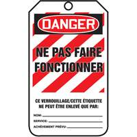 Lockout Tags, Cardstock, 3-1/8" W x 5-7/8" H, French Absolute Business Supply