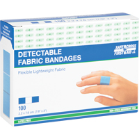 Bandages, Rectangular/Square, 3", Fabric Metal Detectable, Sterile Absolute Business Supply